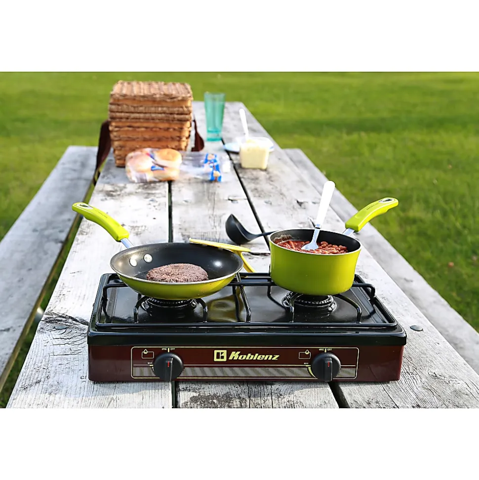 Koblenz® 2-Burner Outdoor Gas Stove Top, Red/Black