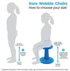 Kore Design™ Kids Wobble Chair 14", Black
