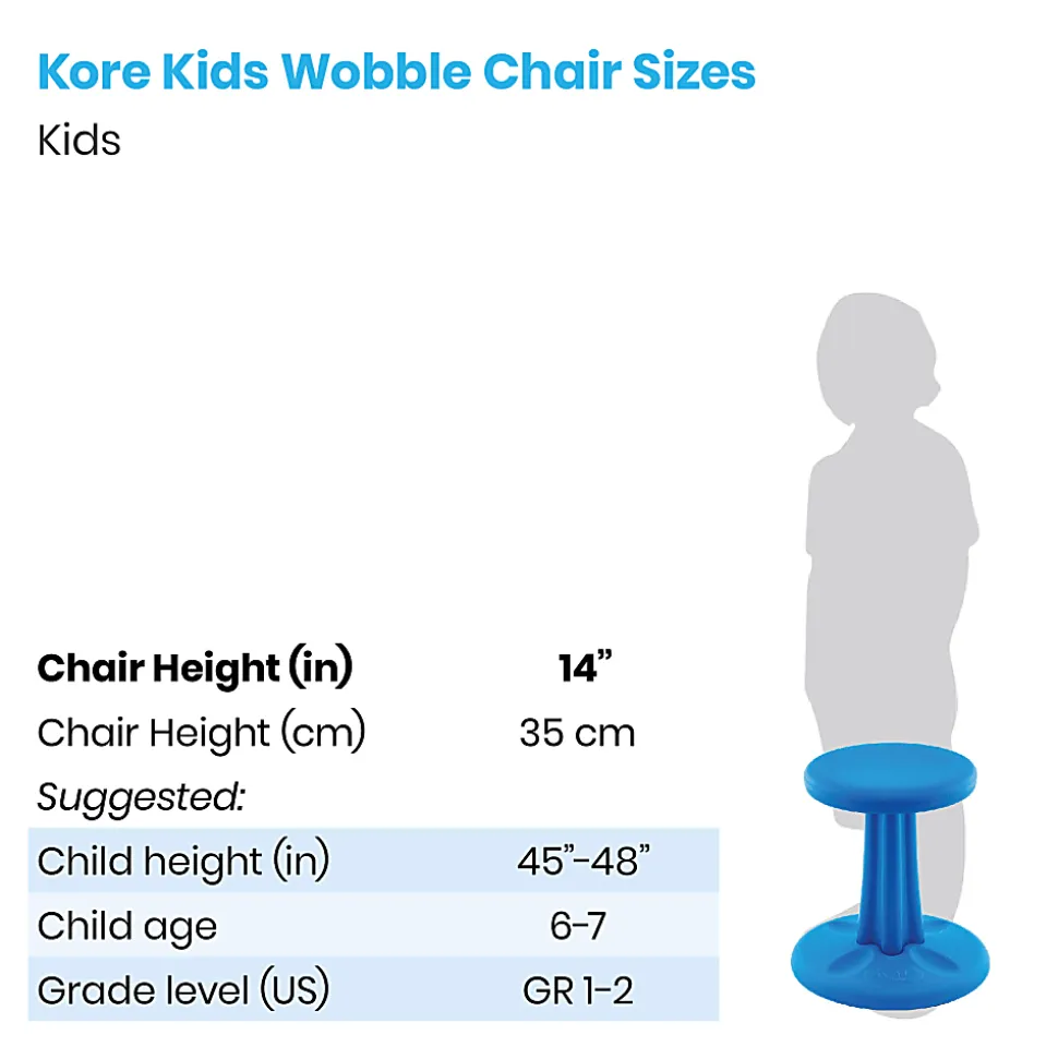 Kore Design™ Kids Wobble Chair 14", Blue