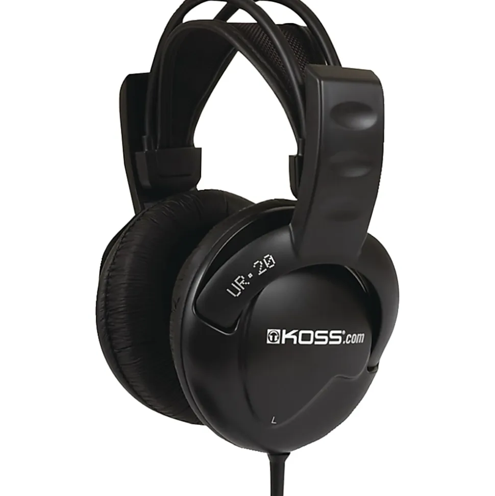 Koss UR20 Over Ear Headphones - Stereo - Wired - 32 Ohm - 30 Hz to 20 kHz - Over-the-head - Binaural - Circumaural - 8 ft Cable - 6/Pack
