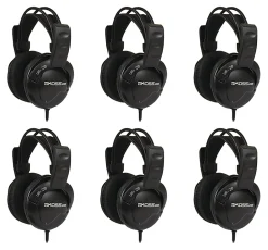 Koss UR20 Over Ear Headphones - Stereo - Wired - 32 Ohm - 30 Hz to 20 kHz - Over-the-head - Binaural - Circumaural - 8 ft Cable - 6/Pack