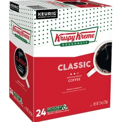 Krispy Kreme Classic Coffee Keurig Single Serve K-Cup Pods, Medium Roast, 24 Pods Per Pack, Case Of 4 Packs
