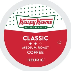 Krispy Kreme Classic Coffee Keurig Single Serve K-Cup Pods, Medium Roast, 24 Pods Per Pack, Case Of 4 Packs