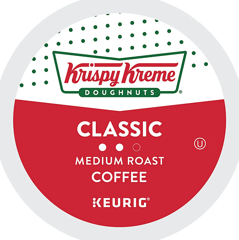 Krispy Kreme Classic Coffee Keurig Single Serve K-Cup Pods, Medium Roast, 24 Pods Per Pack, Case Of 4 Packs
