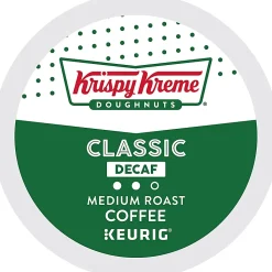 Krispy Kreme Doughnuts® Single-Serve Coffee K-Cup® Pods, Decaffeinated, Carton Of 24