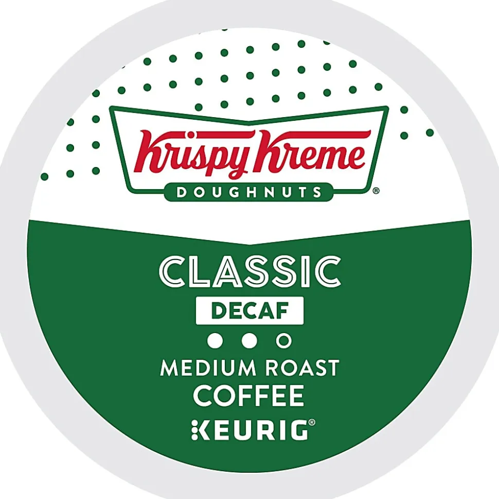 Krispy Kreme Doughnuts® Single-Serve Coffee K-Cup® Pods, Decaffeinated, Carton Of 24