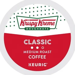 Krispy Kreme Doughnuts® Single-Serve Coffee K-Cup® Pods, Smooth Medium Roast, Carton Of 24