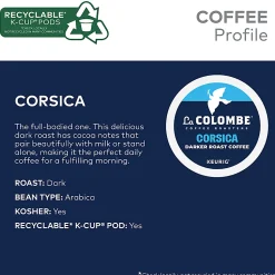 La Colombe® Corsica Dark Roast Coffee Keurig K-Cup Pods, Single Serve, Pack Of 20 Pods