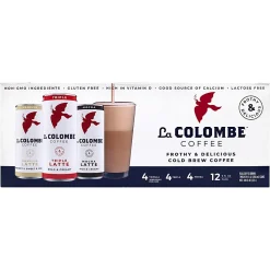 La Colombe Draft Latte Cold Brew Coffee Variety Pack, 9 Oz, Pack Of 12 Drinks