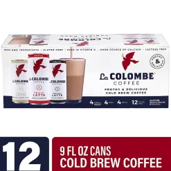 La Colombe Draft Latte Cold Brew Coffee Variety Pack, 9 Oz, Pack Of 12 Drinks