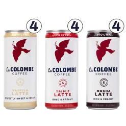 La Colombe Draft Latte Cold Brew Coffee Variety Pack, 9 Oz, Pack Of 12 Drinks