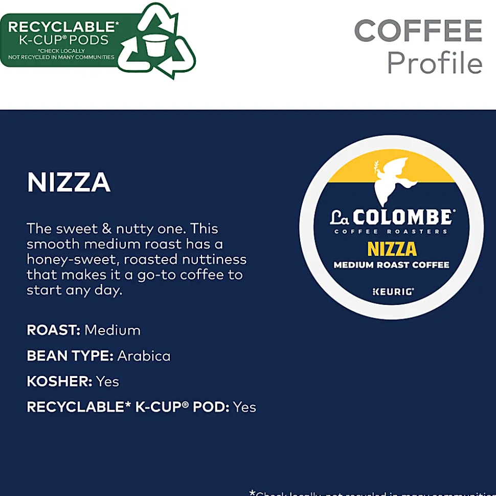 La Colombe® Nizza Medium Roast Coffee Keurig K-Cup Pods, Single Serve, Pack Of 20 Pods