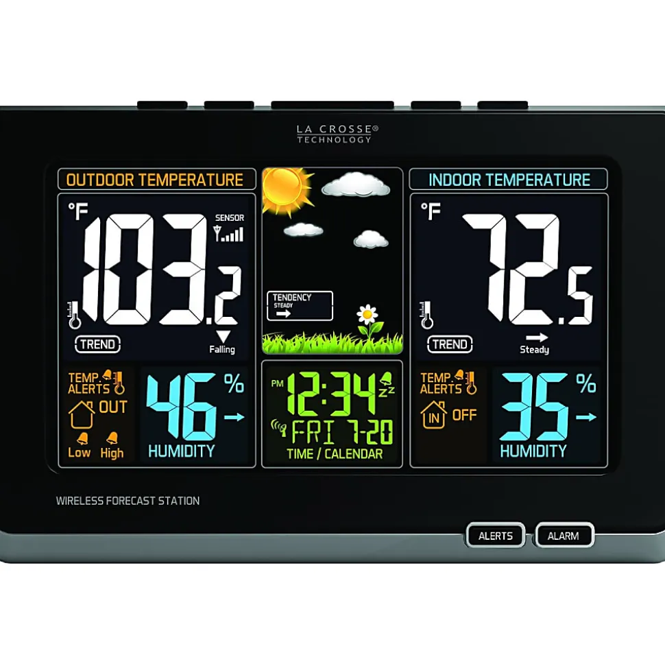 La Crosse Technology Wireless Color Weather Station - LCD - Weather Forecaster200 ft - Desktop