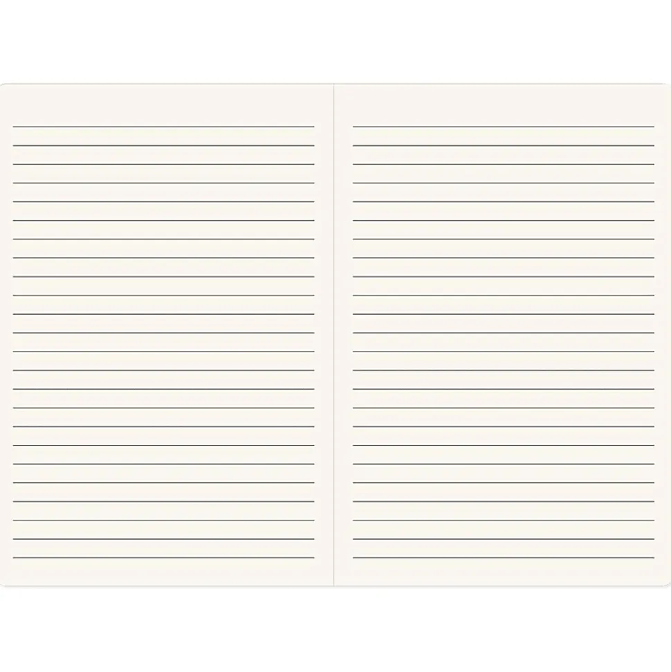 Lady Jayne Vegan Leather Softcover Journal With Grosgrain Bow, 5-7/8" x 8-1/4", Ruled, 160 Pages, Black