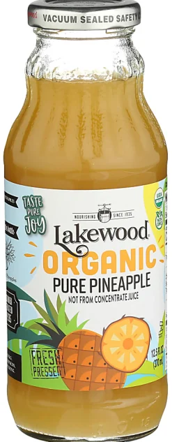 Lakewood Organic Pure Pressed Juice, Pineapple, 12.5 Oz, Total Qty 12