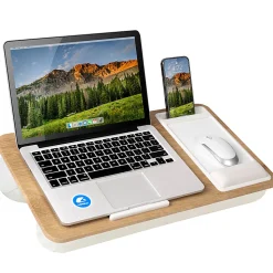 LapGear Atlas Lap Desk, 21-1/8" x 12", White Oak Woodgrain, 92009-RP