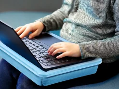 LapGear Compact Lap Desk With Cushioned Zipper Storage Pouch, 14-1/2" x 10-1/2", Blue