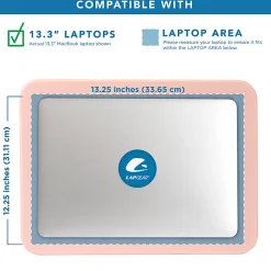 LapGear Compact Lap Desk With Cushioned Zipper Storage Pouch, 14-1/2" x 10-1/2", Pink
