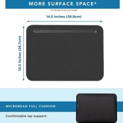 LapGear Compact Lap Desk With Cushioned Zipper Storage Pouch, 14-1/2