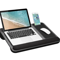 LapGear® Home Office Pro Lap Desk, 21.1” x 14” x 2.6”, Gray Woodgrain