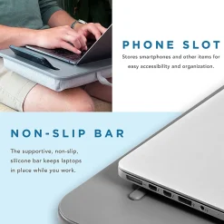 LapGear® Sidekick™ Lap Desk, 2-1/4"H x 17"W x 11"D, Gray Herringbone, 44215-OD