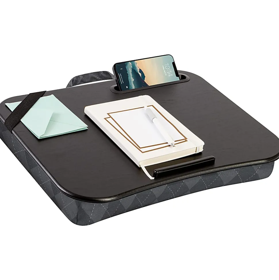 LapGear XL Designer Lap Desk, Gray Argyle, 18.5" x 14.8"