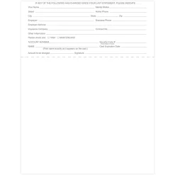 Laser 2-Sided Healthcare Medical Billing Statements, Preprinted MC/Visa Credit Card Accepted, 1-Part, 8-1/2