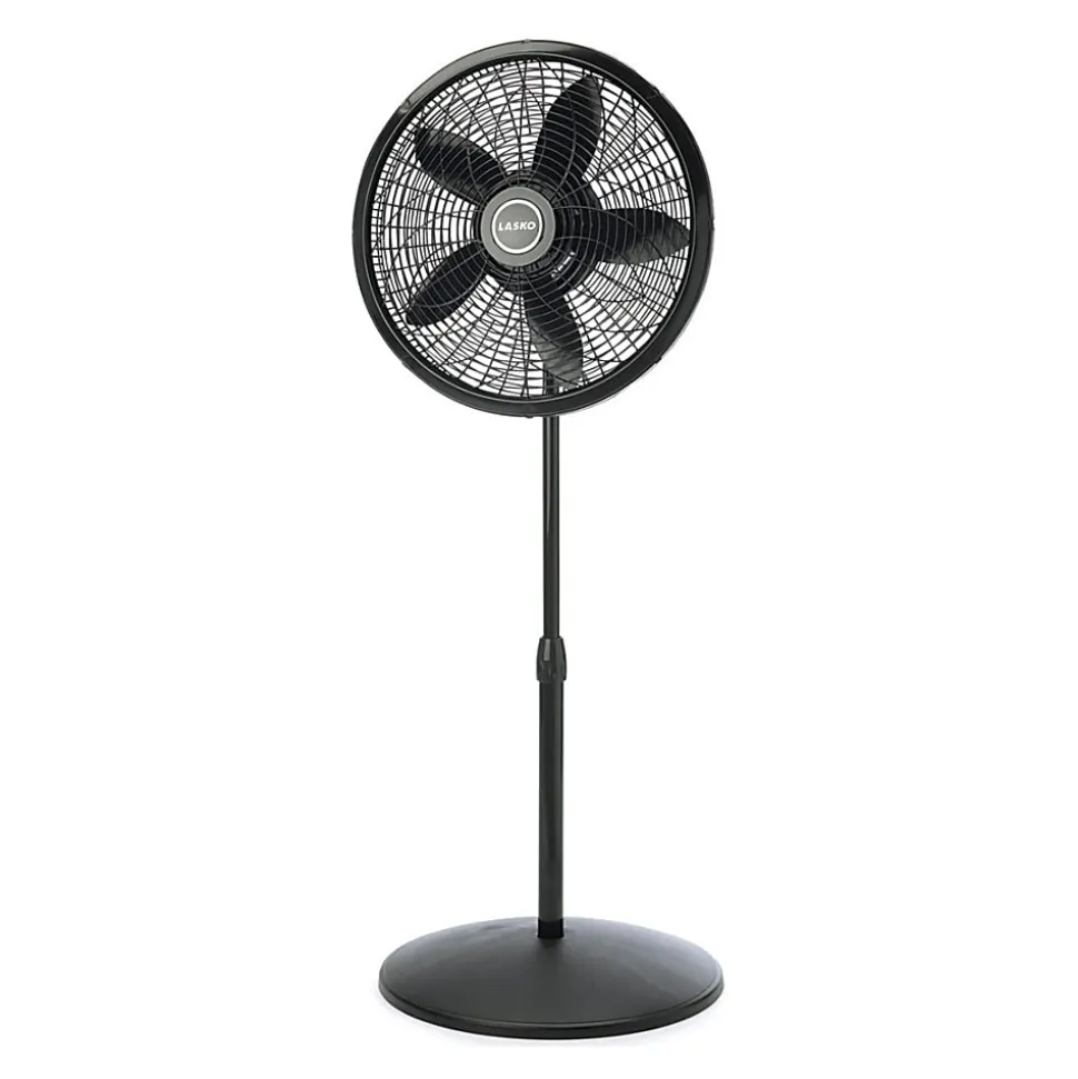 Lasko® Elegance And Performance 18" 3-Speed Pedestal Fan, 54.5"H x 20.5"W x 20.5"D, Black