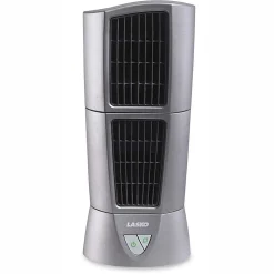 Lasko Wind Tower Fan, 152.4 mm Fan Diameter, 3 Speed, Oscillating, 14"H x 6"W x 6"D, Platinum