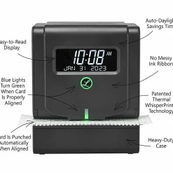 Lathem 2100 HD Heavy-Duty Thermal Print Time Clock, Gray