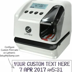 Lathem LT5 Electronic Time and Date Stamp - Card Punch/Stamp - Digital - Time, Date Record Time