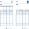 Lathem Model 400E Double Sided Time Cards - Double Sided Sheet - Blue Print Color - 100 / Pack