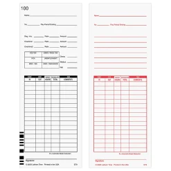 Lathem Time Cards, F/7000E, Numbered 1–100, 2-Sided, 3 3/8" x 9", White, Pack Of 100
