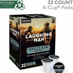 Laughing Man Single-Serve Coffee K-Cup® Pods, Medium Roast, Dukale's Blend, Carton Of 22
