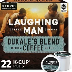 Laughing Man Single-Serve Coffee K-Cup® Pods, Medium Roast, Dukale's Blend, Carton Of 22