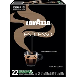 Lavazza Espresso Single-Serve Keurig K-Cup Pods, Medium Roast, Box Of 22 Pods
