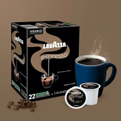 Lavazza Espresso Single-Serve Keurig K-Cup Pods, Medium Roast, Box Of 22 Pods