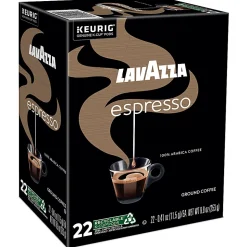 Lavazza Espresso Single-Serve Keurig K-Cup Pods, Medium Roast, Box Of 22 Pods