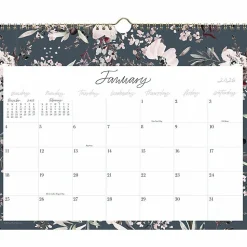 Leah Bisch™ for Cambridge® 2026 Monthly Wall Calendar, Calista Floral, Medium, 15" x 12"