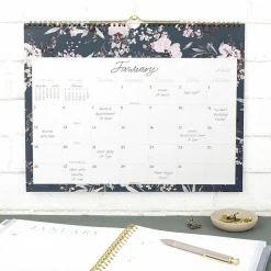 Leah Bisch™ for Cambridge® 2026 Monthly Wall Calendar, Calista Floral, Medium, 15