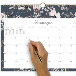 Leah Bisch™ for Cambridge® 2026 Monthly Wall Calendar, Calista Floral, Medium, 15