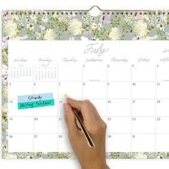 Leah Bisch™ for Mead Cambridge® Academic 2026-2027 Monthly Wall Calendar, Floral, Medium, 15