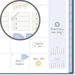 Leah Bisch™ for Mead Cambridge® Academic 2026-2027 Weekly Monthly Planner, Bow Trellis, Large, 8 1/2