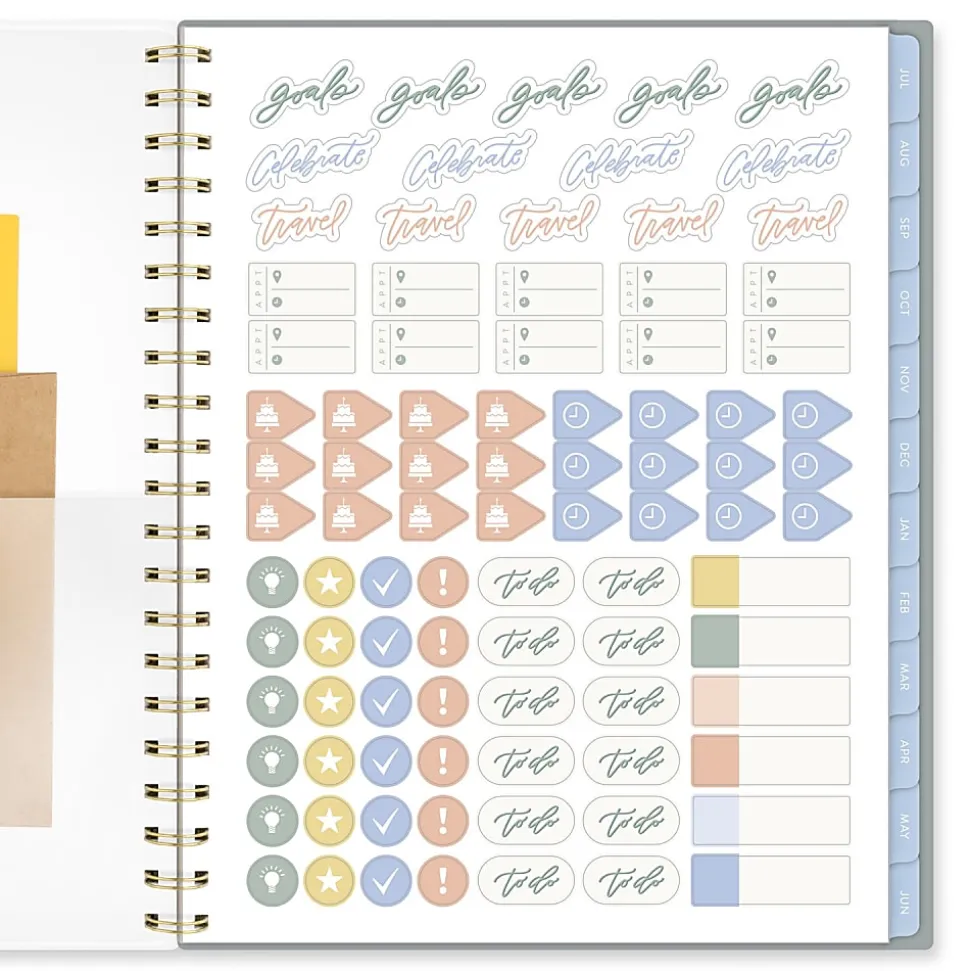 Leah Bisch™ for Mead Cambridge® Academic 2026-2027 Weekly Monthly Planner, Peony Field, Small, 5 1/2" x 8 1/2"