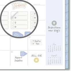 Leah Bisch™ for Mead Cambridge® Academic 2026-2027 Weekly Monthly Planner, Peony Field, Small, 5 1/2