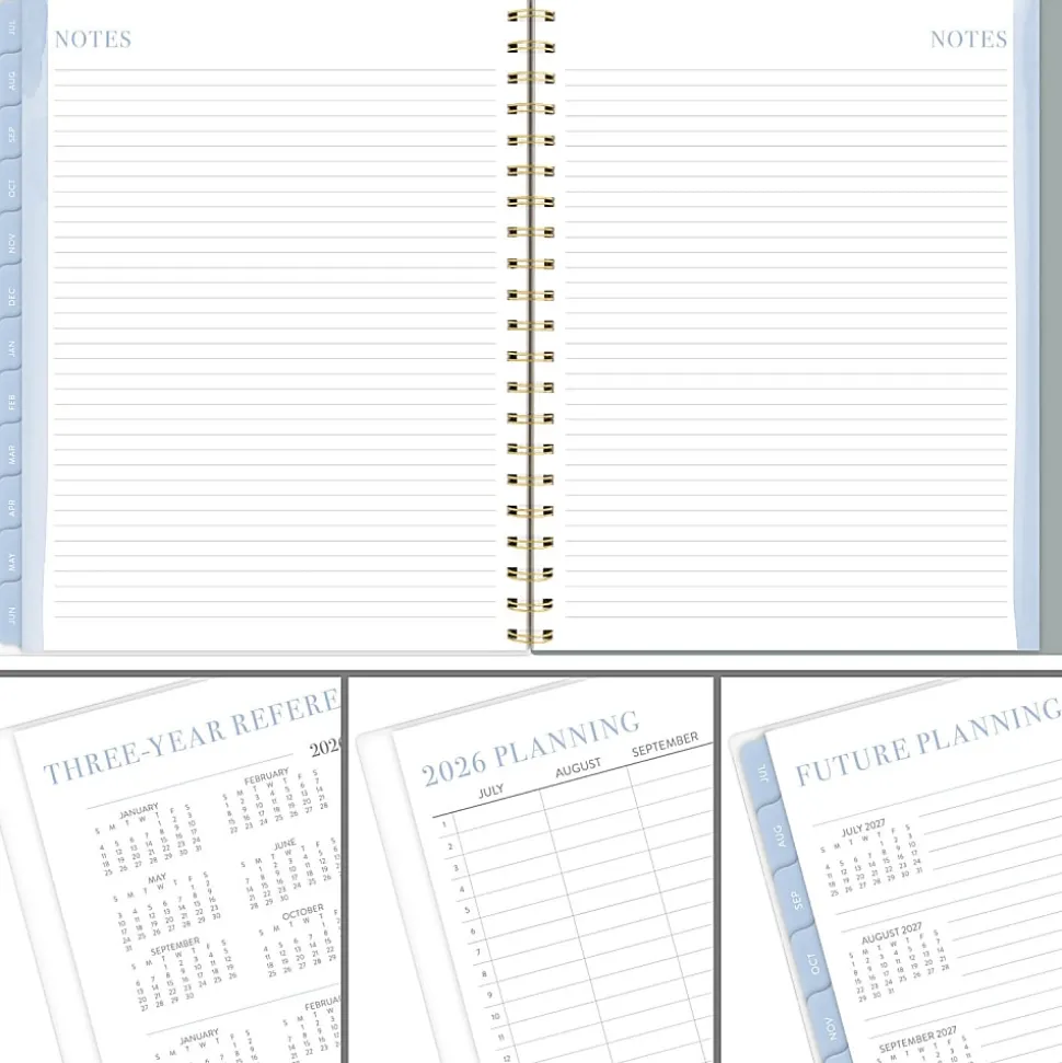 Leah Bisch™ for Mead Cambridge® Academic 2026-2027 Weekly Monthly Planner, Peony Field, Small, 5 1/2" x 8 1/2"