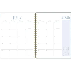 Leah Bisch™ for Mead Cambridge® Academic 2026-2027 Weekly Monthly Planner, Peony Field, Small, 5 1/2