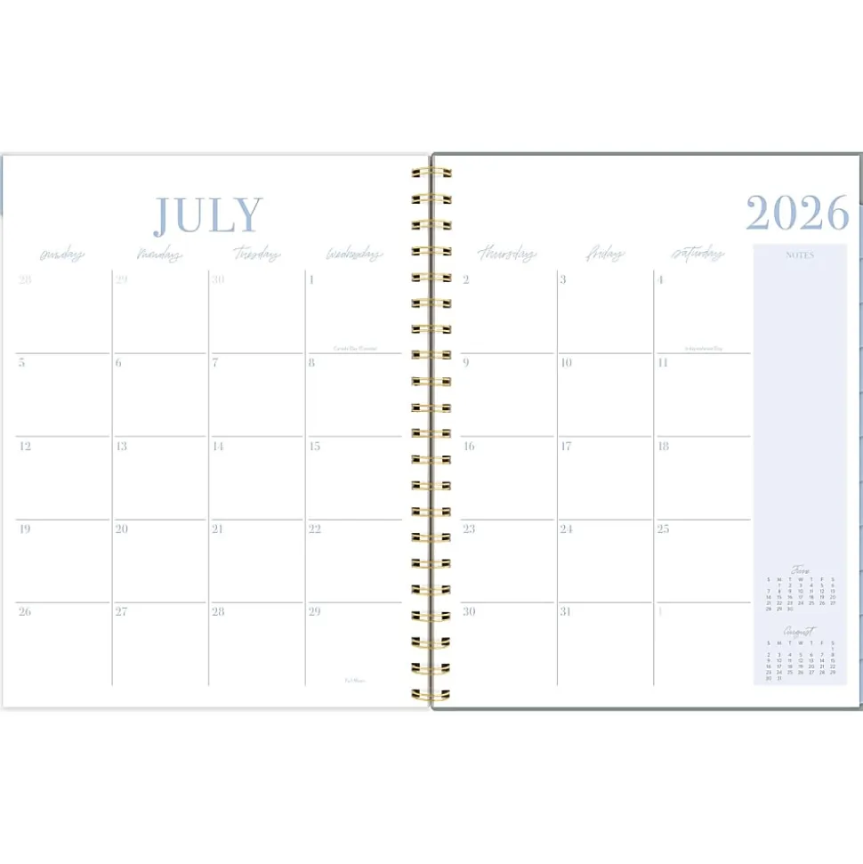 Leah Bisch™ for Mead Cambridge® Academic 2026-2027 Weekly Monthly Planner, Peony Field, Small, 5 1/2" x 8 1/2"