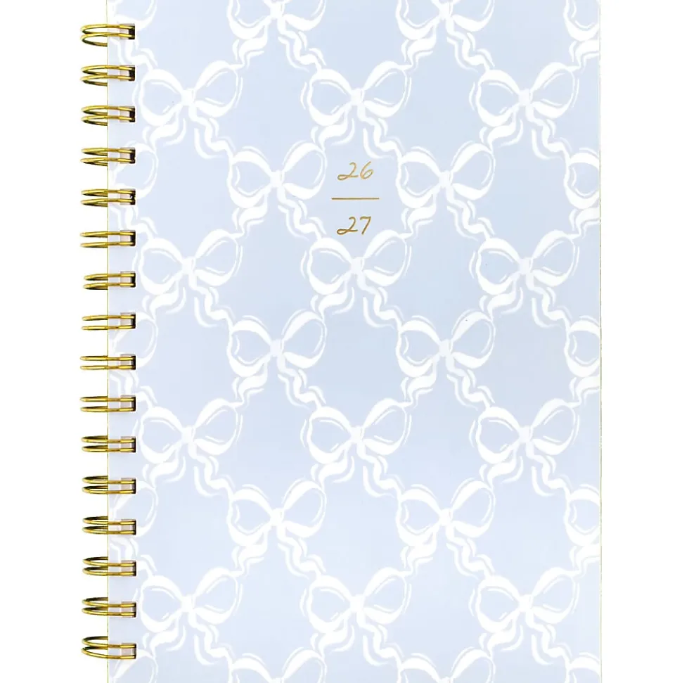 Leah Bisch™ for Mead Cambridge® Academic 2026-2027 Weekly Monthly Planner, Bow Trellis, Small, 5 1/2" x 8 1/2"