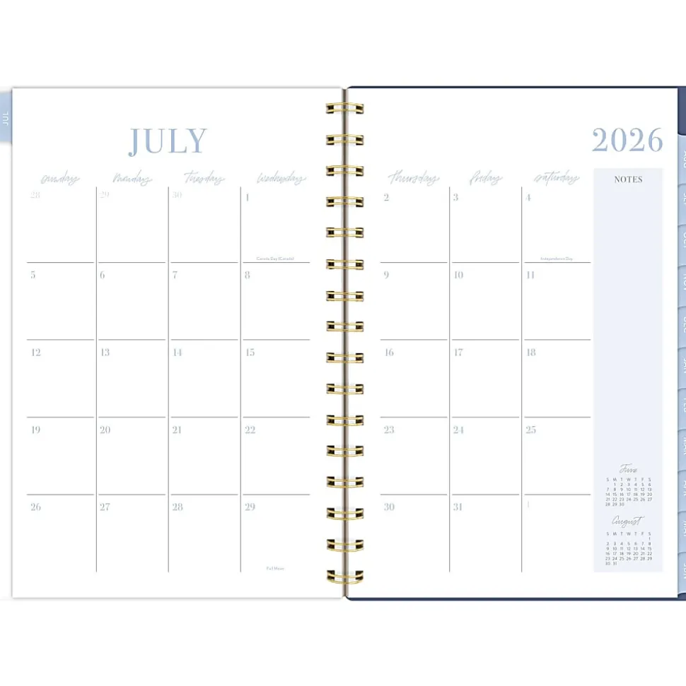 Leah Bisch™ for Mead Cambridge® Academic 2026-2027 Weekly Monthly Planner, Bow Trellis, Small, 5 1/2" x 8 1/2"